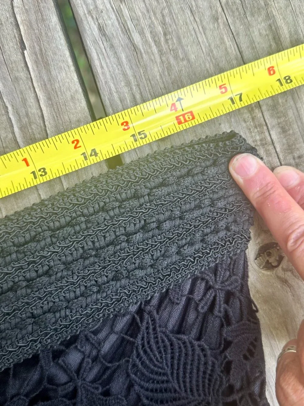 Black crochet long skirt
